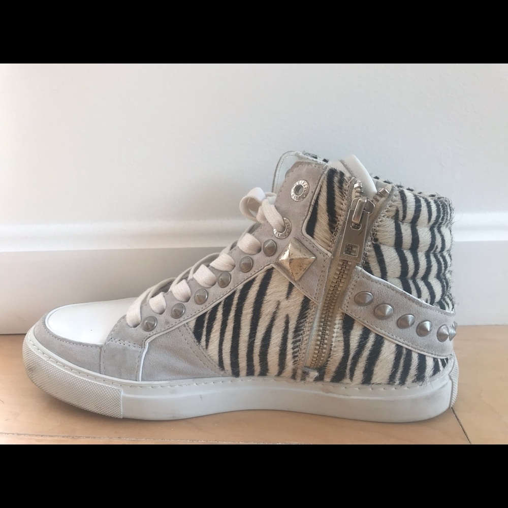 Zadig & Voltaire White Zebra Hi-top Sneakers